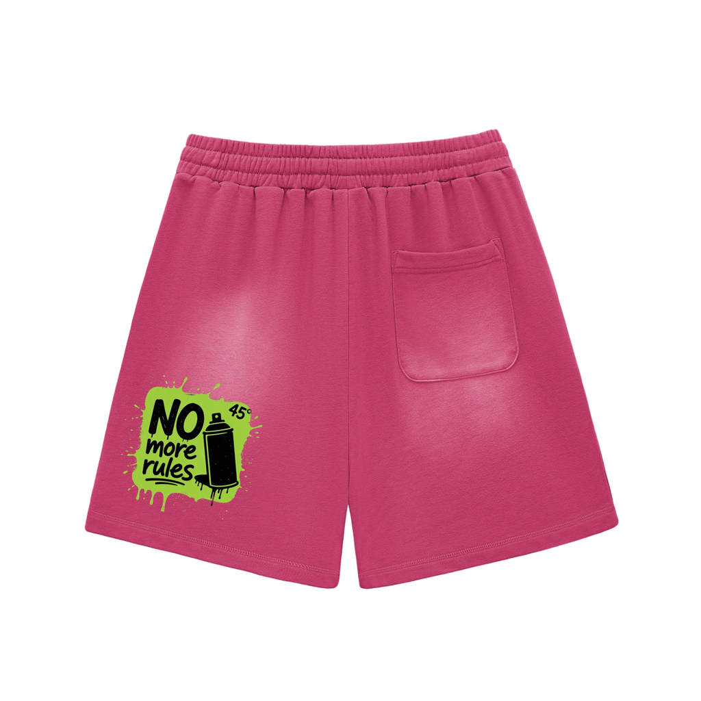 Sun Fade Raw Edge Cotton Shorts