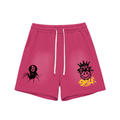 Sun Fade Raw Edge Cotton Shorts