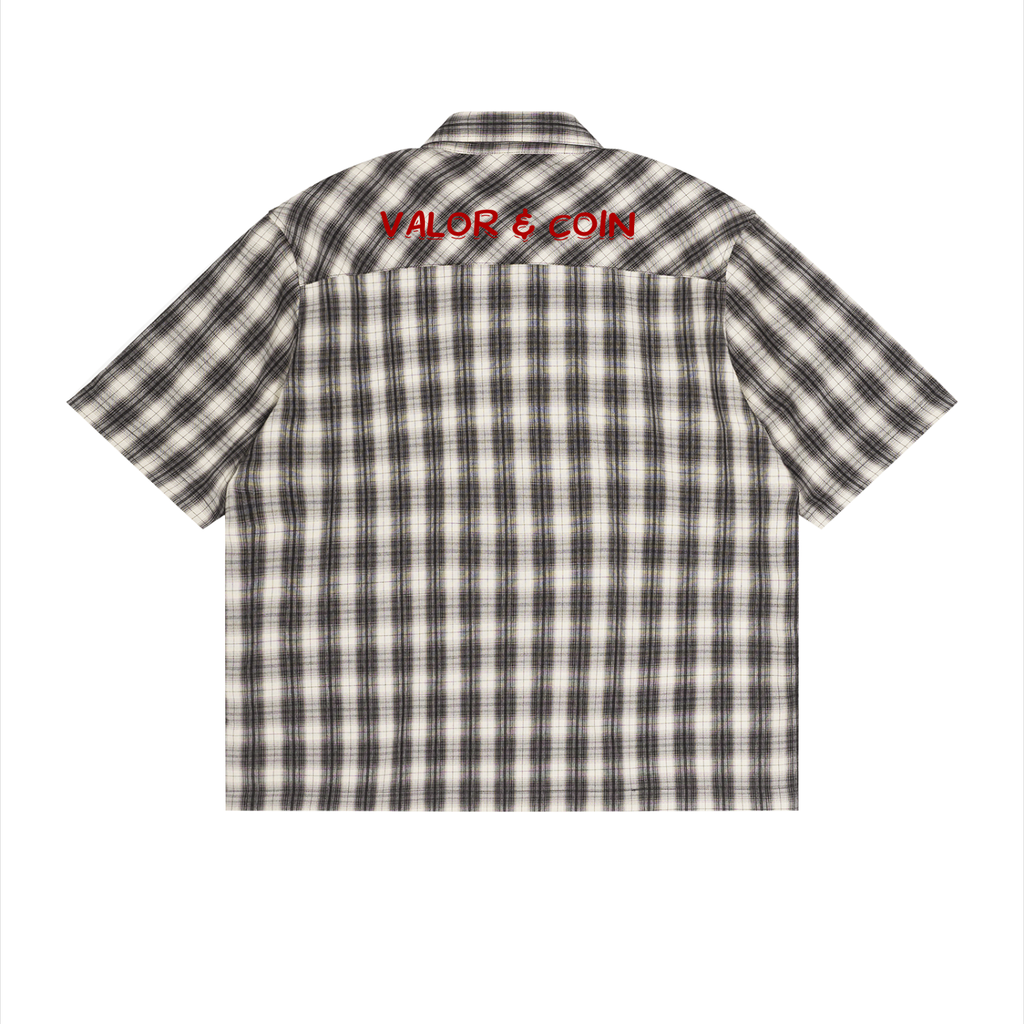Unisex Boxy Plaid Short Sleeve Shirt