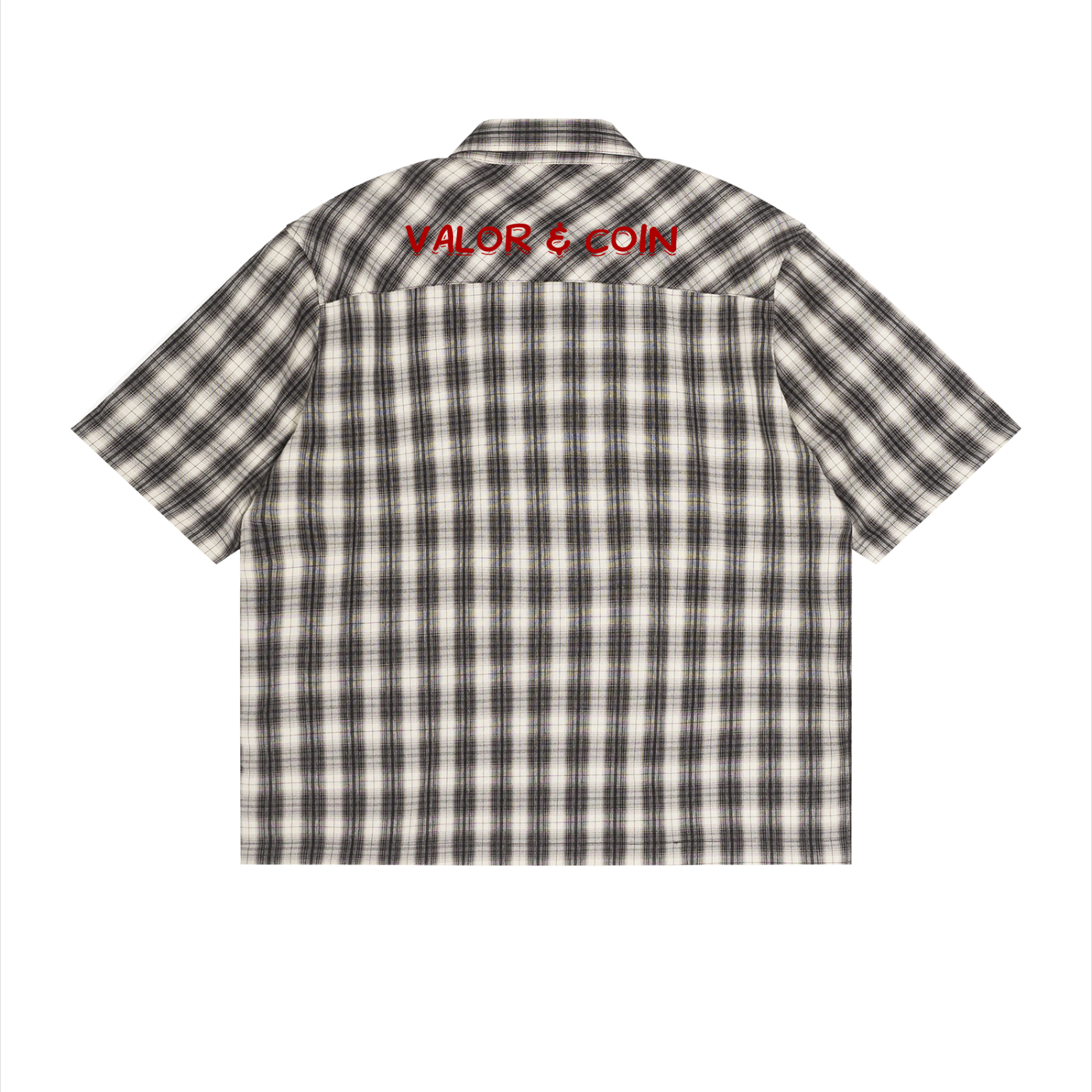 Unisex Boxy Plaid Short Sleeve Shirt